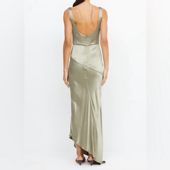 Bec + Bridge Mood Dance Cowl Neck Maxi Dress Satin Gown Sage Green Size US 14 - Picture 12 of 15